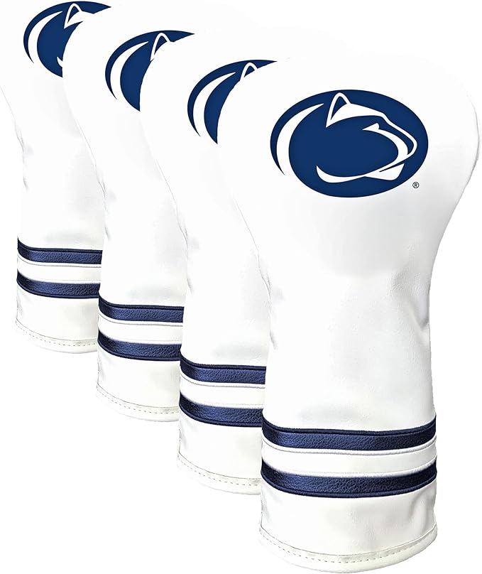 Team Golf NCAA White Vintage Driver Golf Club Headcover, Form Fitting Design, Retro Design