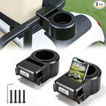 Universal Golf Cart Cup Holders, 2Pack Upgraded Waterproof Drink Holder with Phone Holder, No Drilling Space-Saving Golf Cart Accessories for EZGO Club Car Yamaha, Fits 1"-1.25" Square Tube & Grab Bar