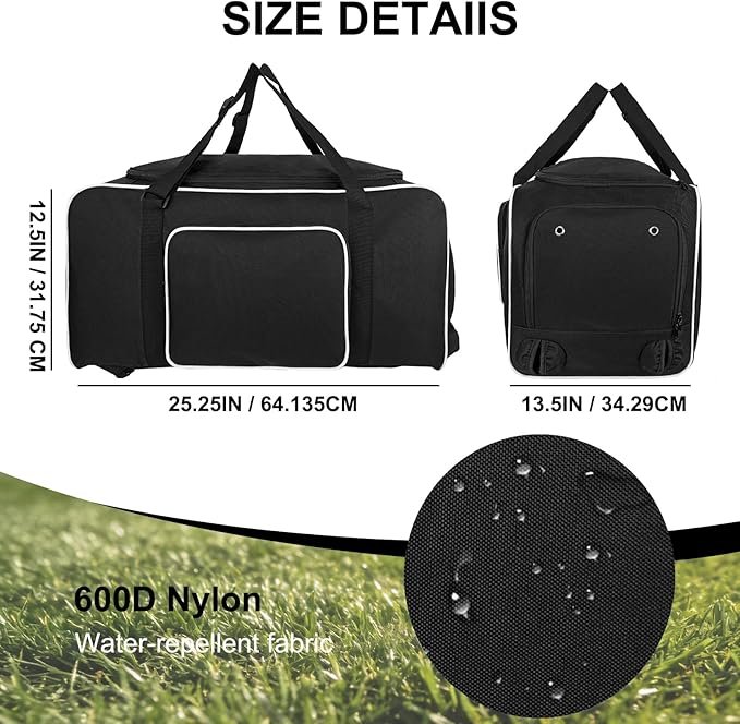 LARIPOP Baseball Bag Softball Duffel Bag for Youth Adult, 70L Sports Gear Bag with Bat Sleeves & Shoe Compartment
