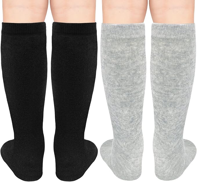 Sarfel Kids Soccer Socks Toddler Soccer Socks Girls Boys Soccer Socks Kids Tube Socks with Stripes Toddler Knee High Socks