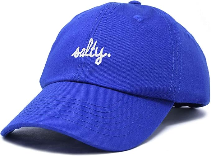 DALIX Salty Embroidered Cotton Beach Baseball Cap Adjustable Dad Hat Womens