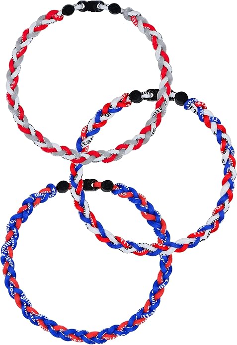 3 pcs Baseball Rope Necklaces, League Team Colors Braided Necklace, Baseball Team Gifts