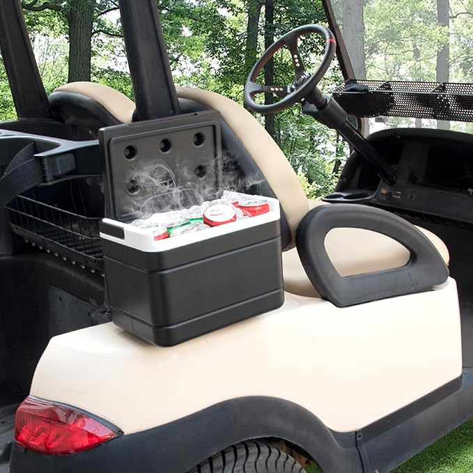 Golf Cart Cooler, Insulated Golf Cart Cooler with Mounting Bracket for Club Car Precedent Tempo and Onward OEM 102588101 103886801, Lightweight & Portable, Easy Installation