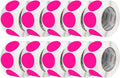 Perco Fluorescent Pink 3-Inch Perforated Circle Dot Sticker Labels — 10 Rolls by Perco