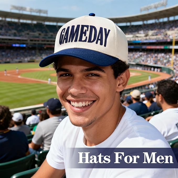 Game Day Hat for Women Men, World Cup Hat Football Softball Basketball Caps