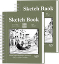 SuFly Small Sketch Book 5.5"x8.5", Spiral Bound Sketchbook Hardcover by SuFly