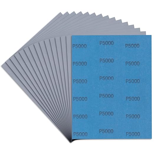 Sandpaper 5000 Grit, Wet Dry Sanding Sheets, High Performance Sand Paper by LCubro