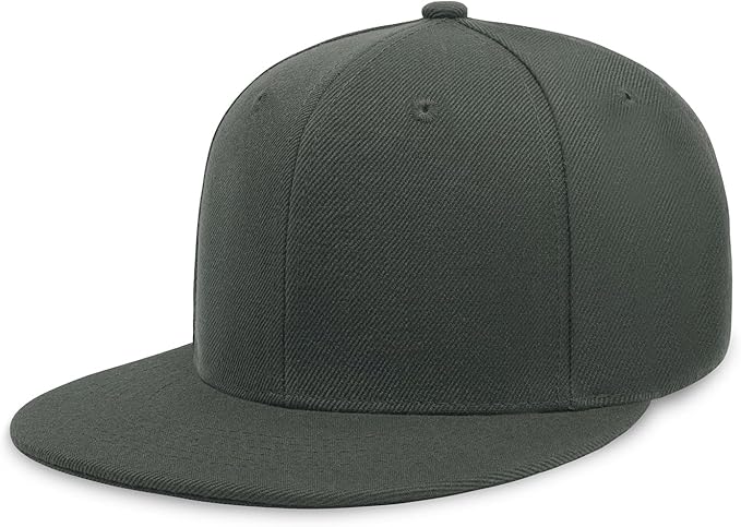 CHOK.LIDS Flat Bill Visor Classic Snapback Hat Blank Adjustable Brim High Top End Trendy Color Style Plain Tone Baseball Cap
