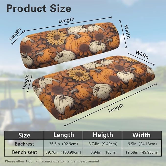 Yewatlles American Flag Deer Club Car Seat Covers, Golf Cart Seat Covers for Club Car Seat, Seat Cover with 2025 Fashion Printed Comfortable/Easy to Clean