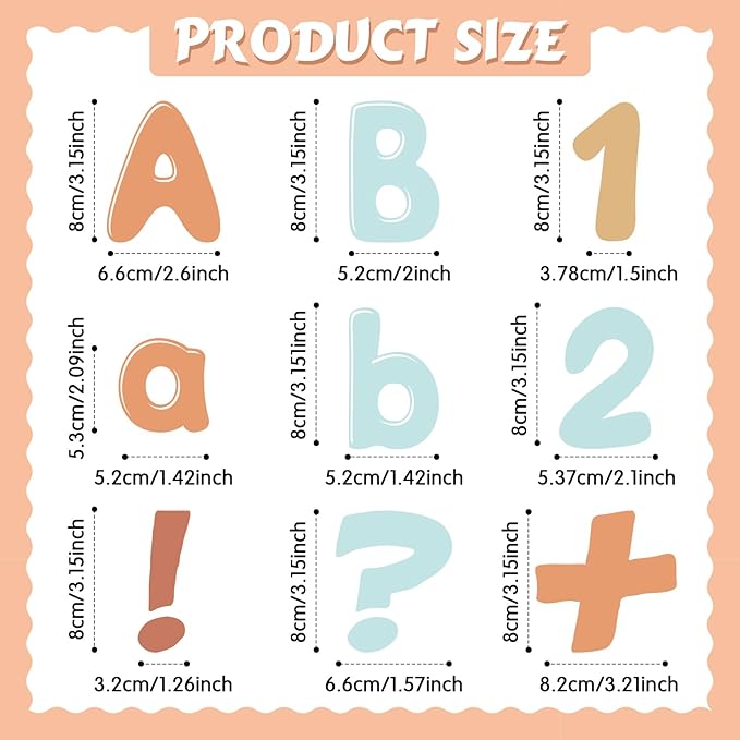 221 Pcs Bulletin Board Letters Round Alphabet Number Punctuation Symbol Combo - Image 2
