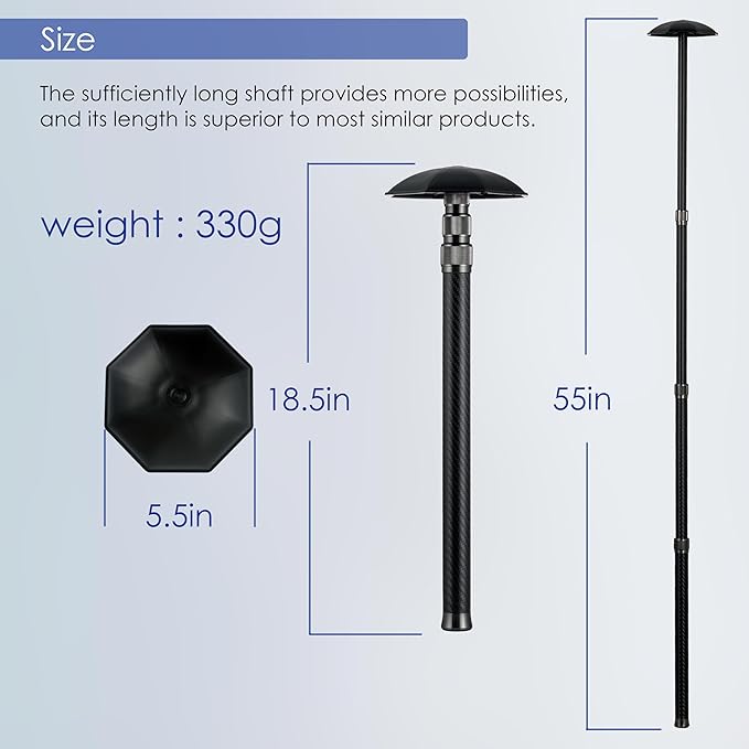 Carbon Fiber Golf Travel Bag Support Rod - Thick Anti-Impact Cover and Lightweight Travel Golf Bag Support Pole, Golf Club Travel Protection Kit