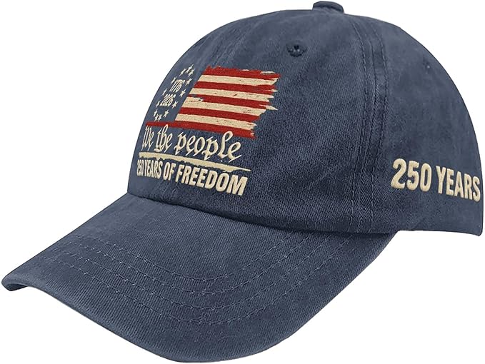 U.S. 250th Anniversary 250 Years Freedoms 1776-2026 Baseball Hats Funny