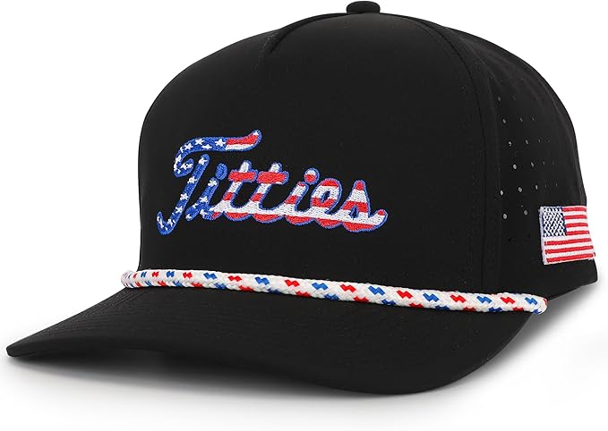 Curves & Clubs Titties Golf Hat - Funny Golf Hat, Titties Hat - Funny American Hat - One-Size-Fits-All - Men's Gifts