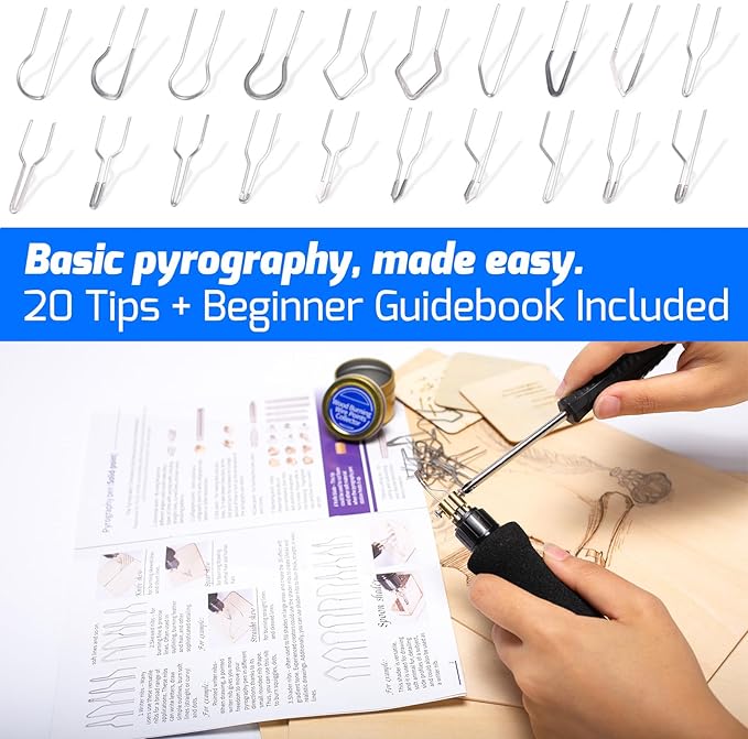 WEP 939D-V Wood Burning Kit 250-750℃/482-1382℉Adjustable Wood Burning Tool - Image 5