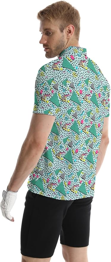 Mens Golf Shirts Golf Polo Shirts for Men Short Sleeve Polo Shirts Golf Gifts