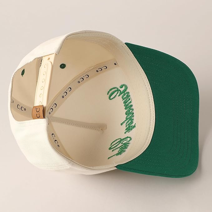MIRMARU Two-Tone Vintage Canvas Trucker Hats for Men & Women, Adjustable Size Baseball Caps with Trendy Embroidered Design