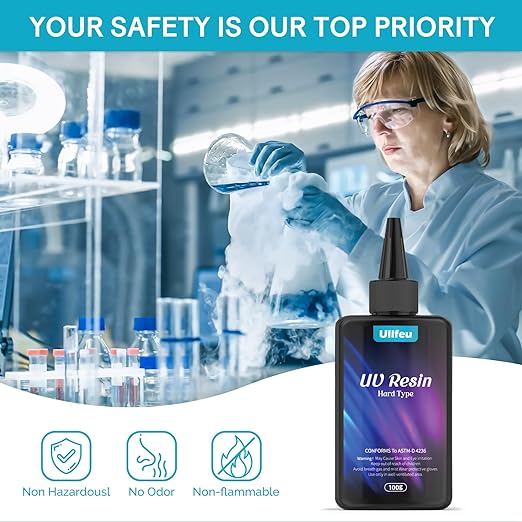 UV Resin 200g Bulk No Odor Upgrade Clear UV Epoxy Resin Kit Hard Fast Cure - Image 5