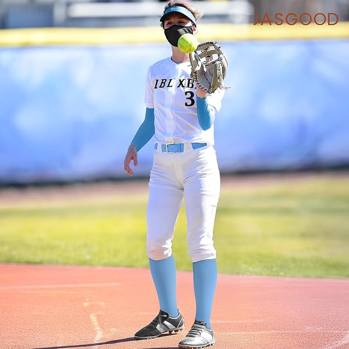 Baseball Socks and Belt for Youth Adult Softball Socks Combo Elastic Waist Belt for Men Kids Boys Girls Women JASGOOD