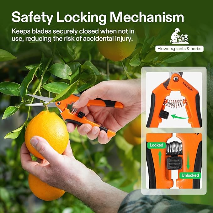 VIVOSUN 3-Pack 6.5 Inch Gardening Scissors Hand Pruner Pruning Shear - Image 5