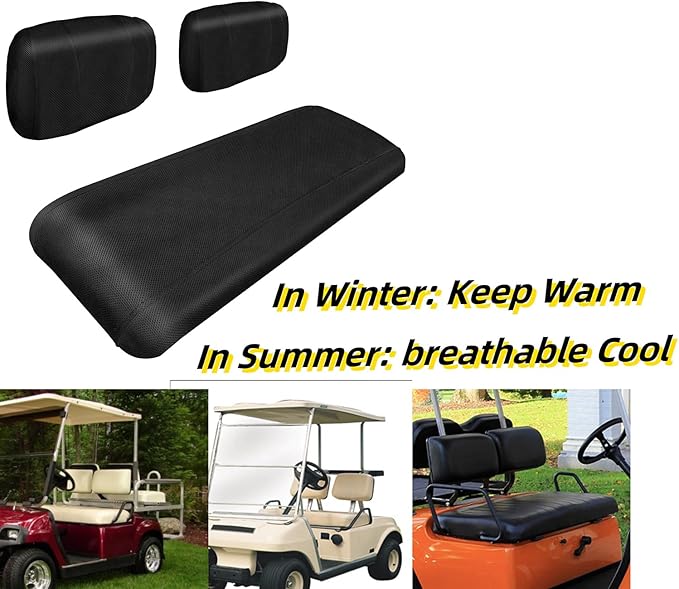 Golf Cart Seat Cover | Golf Cart Mesh Seat Cover for Yamaha G2 G9 G16 G19 G22 & Club Car DS Pre-2000, E-Z-GO Marathon Golf cart