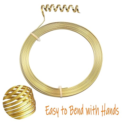 Cinvo 3 Rolls Flat Craft Wire Jewelry Wire Flexible Aluminum Wire Tarnish - Image 4