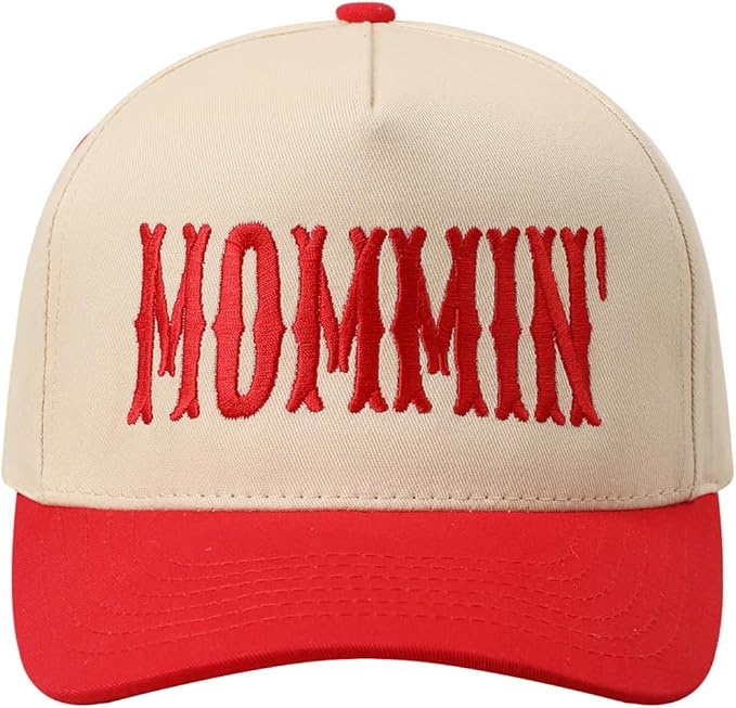 MIRMARU Two-Tone Vintage Canvas Trucker Hats for Men & Women, Adjustable Size Baseball Caps with Trendy Embroidered Design