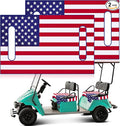 HunnmingRe 2 Pcs Microfiber Golf Cart Seat Cover American Flag Golf Blanket Portable Cushion Cover for Cart Independence Day Accessories