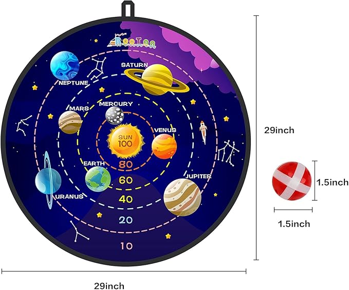 BooTaa 29" Large Dart Board for Kids, Kids Dart Board - Image 9