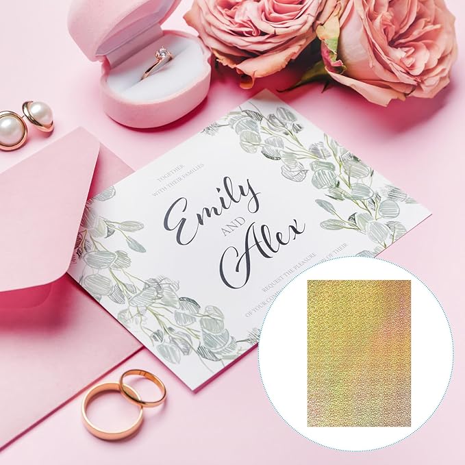 PATIKIL 11.7x8.3" Hot Stamping Foil Paper Sheet, 20 Sheets A4 Heat Transfer Hot - Image 4