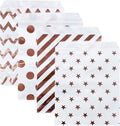 KEYYOOMY 100 Pcs Rose Gold Candy Buffet Bags Small Cookie Bag Polka Dot Paper by KEYYOOMY
