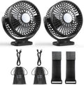 Minthouz Magnetic Golf Cart Fan, Rechargeable 12000mAh Fan, 3-Speed 360° Rotation, Timer Function, LED Lighting, Magnetic Base & Strap, Compatible with EZGO, Club Car, Yamaha Golf Carts