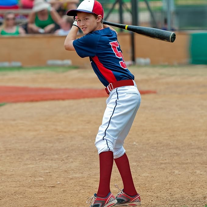 Haysandy Baseball or Softball Sock and Belt Combo Set 3 Football Baseball Socks with Softball Belt for Youth Boys Kids