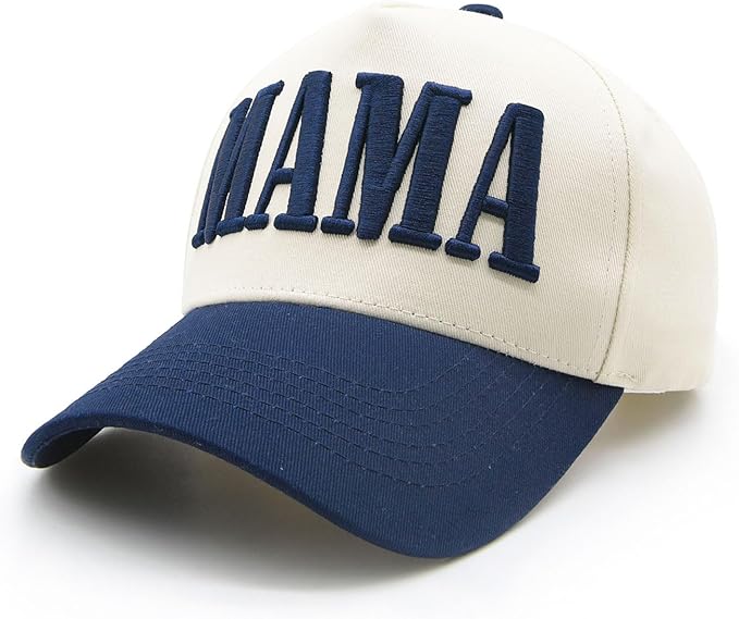 Womens Mama Trucker Hat, Vintage Snapback Mom Baseball Cap, Trendy New Mom Gifts Mothers Day Outfits for Mommin
