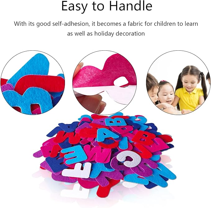 Letter Stickers, Felt Stickers for Kids, Felt Letters for Crafts, Craft - Image 3