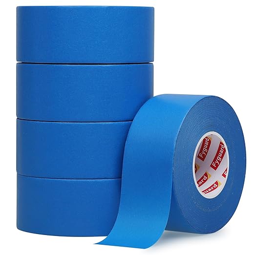 5 Rolls Blue Painters Tape 1.42In × 55Yd Wide Blue Masking Tape, Washi Tape by Fyguard