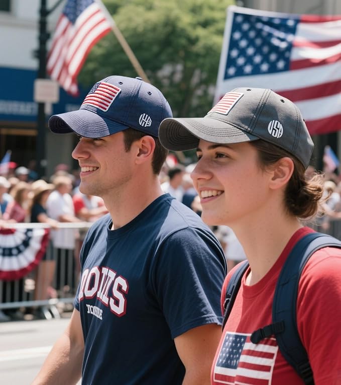 2-Pack USA Flag Hats for Men Baseball American Flag Hats for Men USA Cap USA Tactical Washed for Women