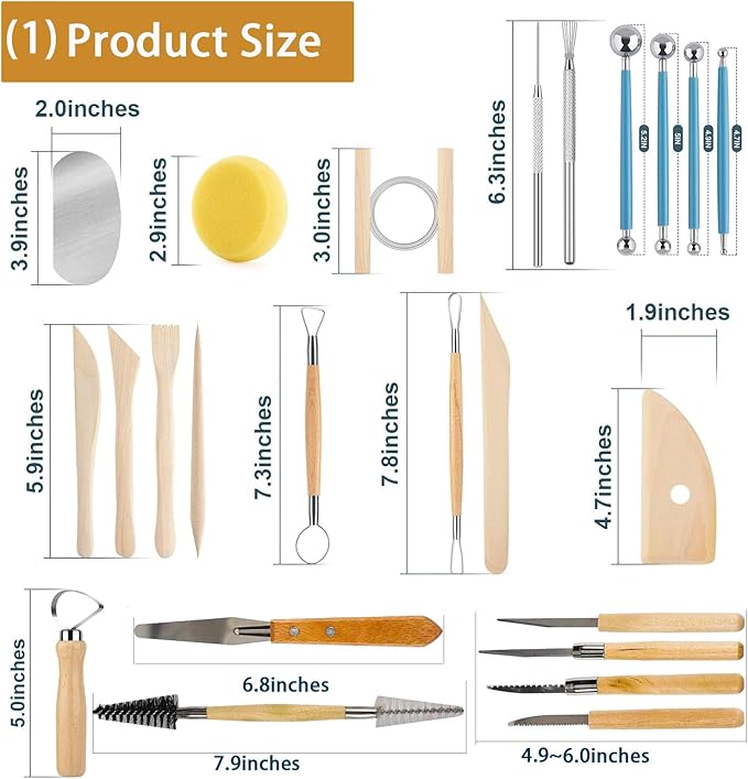 Clay Tools Kit, Pottery Tools Includes Polymer Clay Tools, Sculpting Tools - Image 3