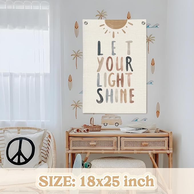 Inspirational Positive Affirmations Wall Decor, Let Your Light Shine - Image 2