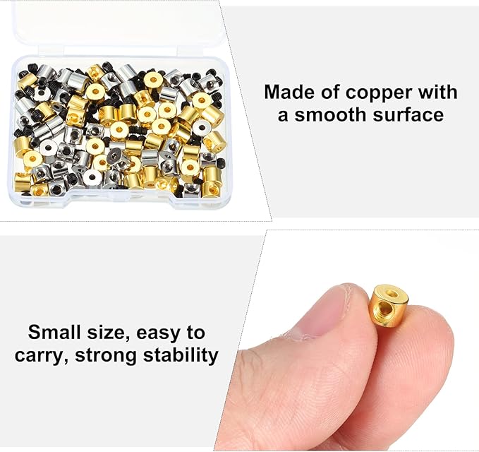 MECCANIXITY 70 Pcs Metal Locking Pin Backs, Locking Pin Keepers Clasp 5mm - Image 5