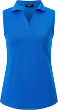 Womens Sleeveless V Neck Golf Polo Shirts