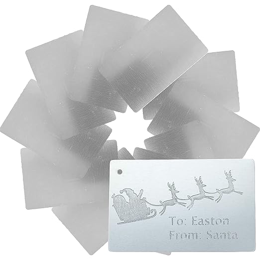 Metal Engraving Blanks for Etching w/Silhouette Cameo 4 Pro Plus, Brother Scan by ZoomPrecision