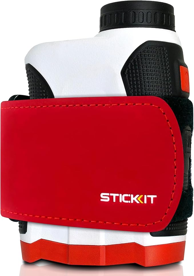 STICKIT Magnetic Rangefinder Strap | Strong Magnet Securely Holds to Golf Carts and Golf Clubs for Easy Access | Slim, Form Fitting, Size Adjustable