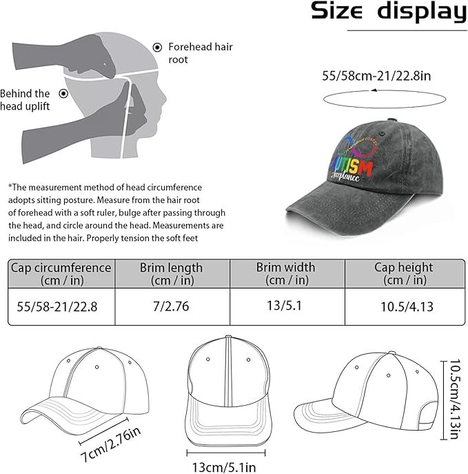 I'm a Pround Autism Uncle Baseball Cap for Mens Fashion Washed Distressed Baseball Caps