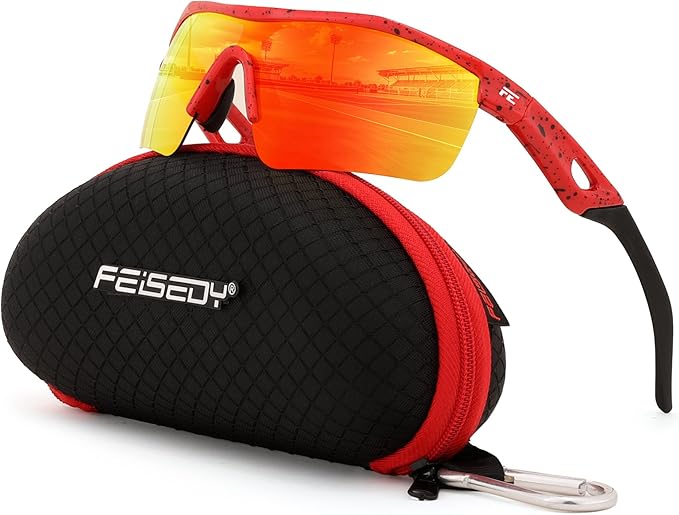 FEISEDY Kids Teens Baseball Polarized Sunglasses Sports TR90 Frame Boys Girls Cycling B2454
