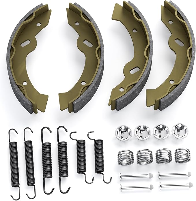 Golf Cart EZGO Brake Shoes and Spring Kit Assembly for EZGO TXT Medalist, Golf Cart Brakes Shoes Pads for 1996-Up Workhorse 94-06 Yamaha G2-G22, EZGO Replacement Parts OE# 27943G01 70795G01 27944-G01