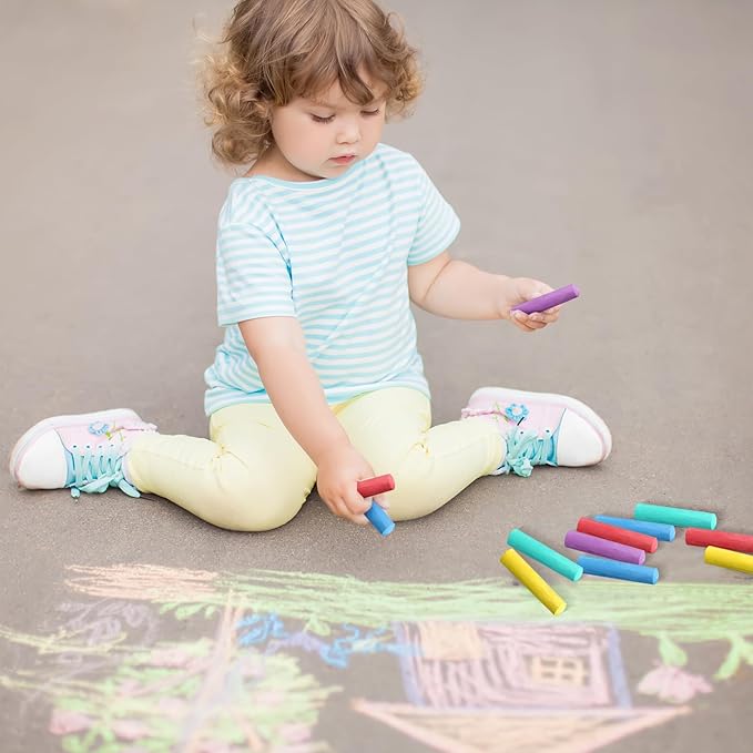 20 Pcs Sidewalk Chalks for Kids Non Toxic Jumbo Chalk for Party Gift Outdoor - Image 7