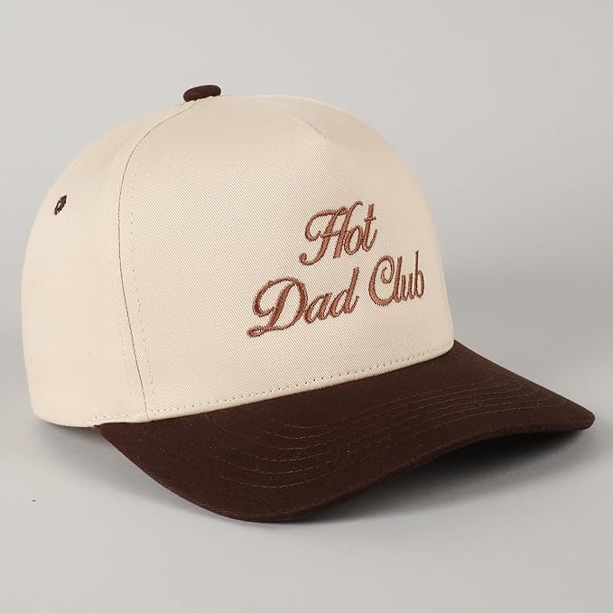 MIRMARU Two-Tone Vintage Canvas Trucker Hats for Men & Women, Adjustable Size Baseball Caps with Trendy Embroidered Design