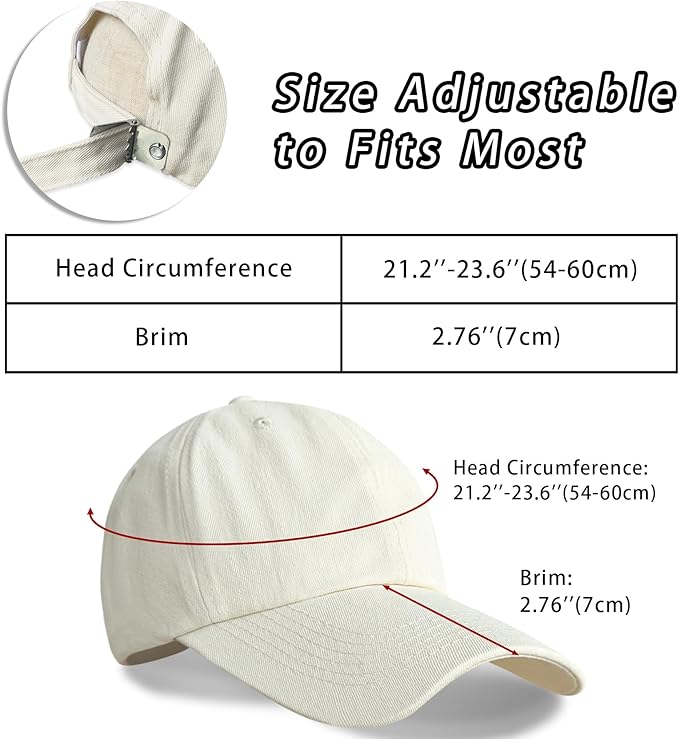 NPQQUAN Original Classic Low Profile Baseball Cap Golf Dad Hat Adjustable Cotton Hats Men Women Unconstructed Plain Cap
