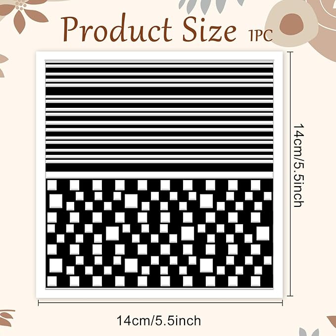 CHGCRAFT Simple Stripes Polymer Clay Texture Sheets Plaid Geometric Pattern - Image 2