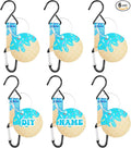Eyourlife Dugout Organizer Fence Hook Baseball Softball Gift for Bag Backpack Glove Helmet Drinking Bottle Hanging with Name Luggage Tag Charms Team Gift for Coach Mom 6set Blue ice Cream drip 1 Hook